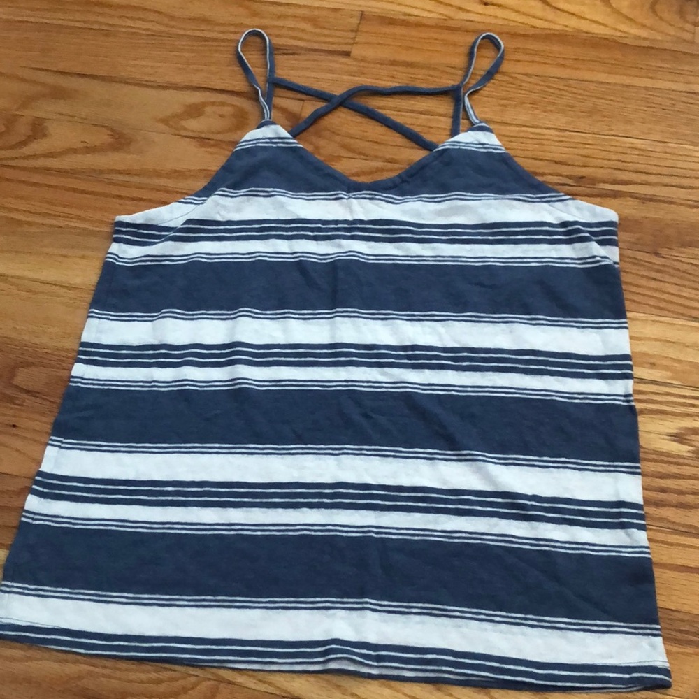 Blue and White Stripped Top